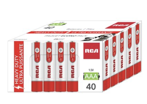 RCA Heavy Duty “AAA” Batteries ~ 40/pack